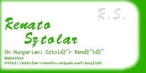 renato sztolar business card